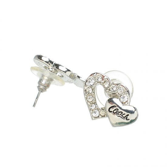 Coach Double Heart Silver Earrings AKD | Women